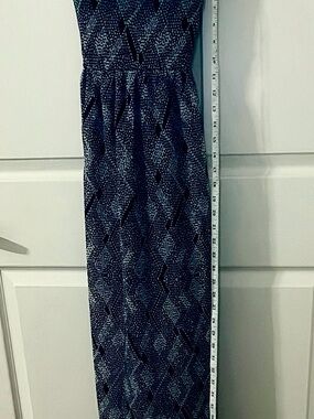 Mimi Chica Navy Patterned Maxi Skirt